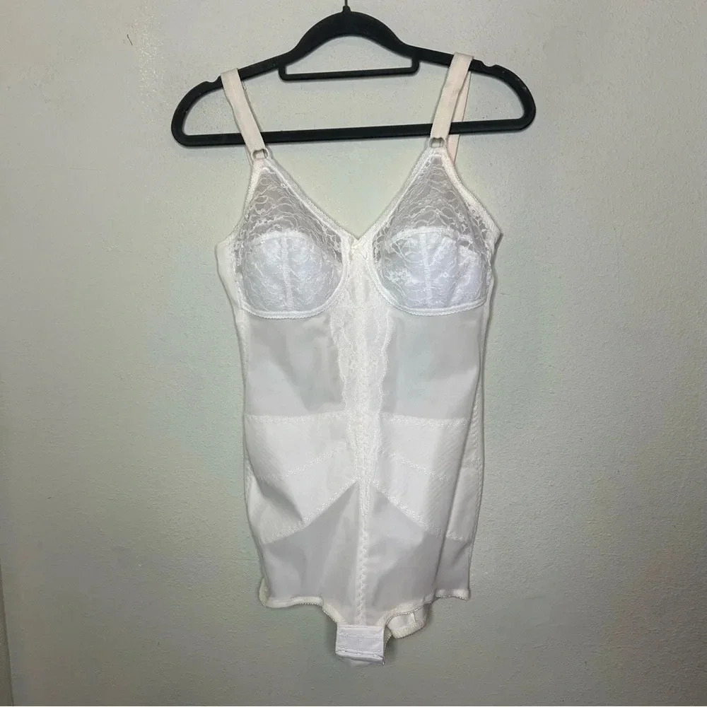 Vintage Lace Shaping Teddy Lingerie Size 36C